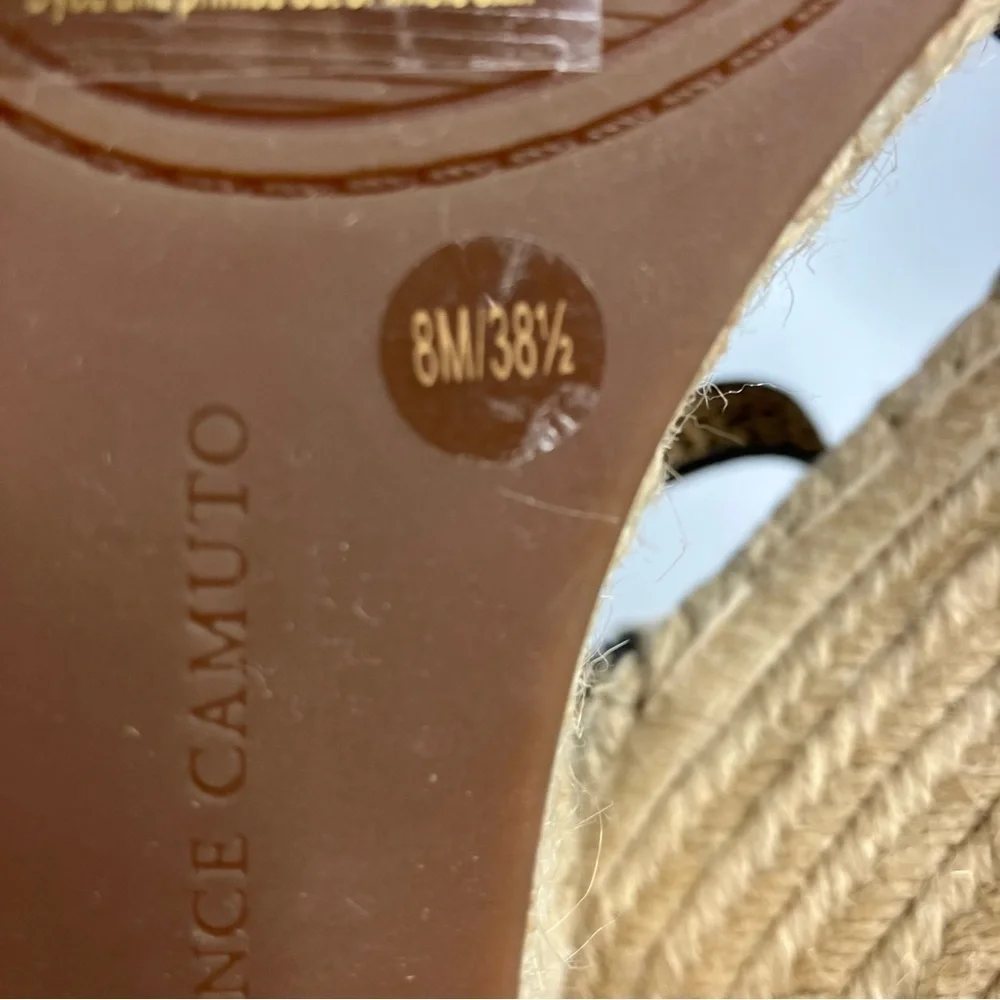 Vince Camuto Leera wedge Sandals espadrille calf hair size 8‎